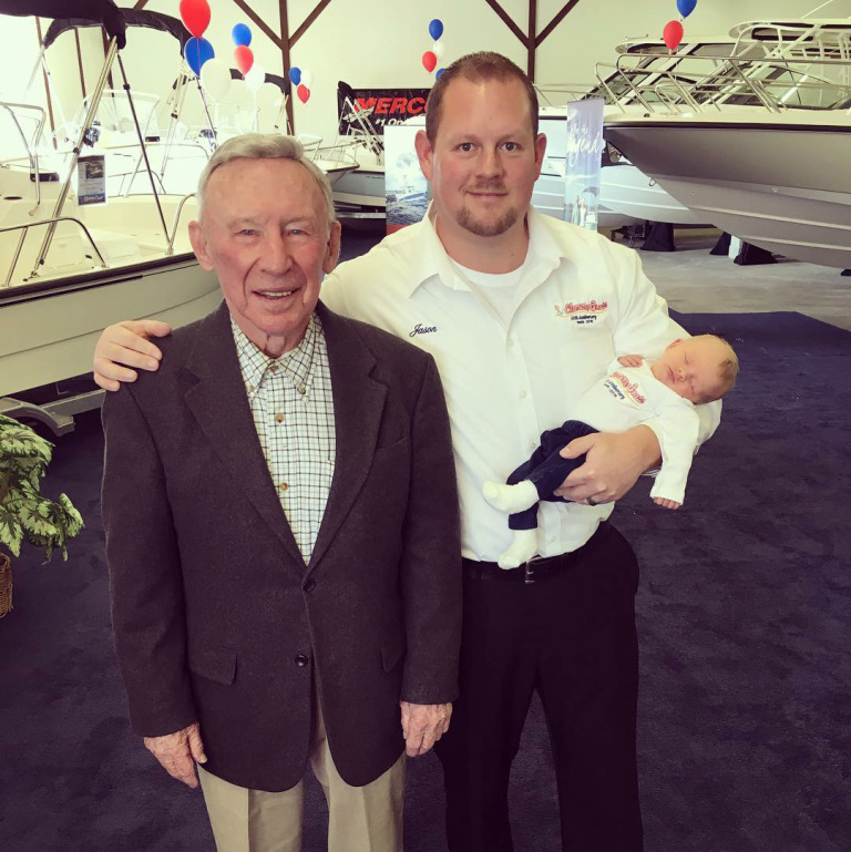 3 generations of Clemons Boats